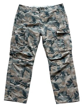 Levi’s Camo Cargo Pants Men’s Military Utility Tactical Streetwear Cotton Sz 38